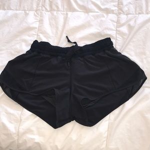 SOLD Lululemon black hot yoga shorts w mesh lining